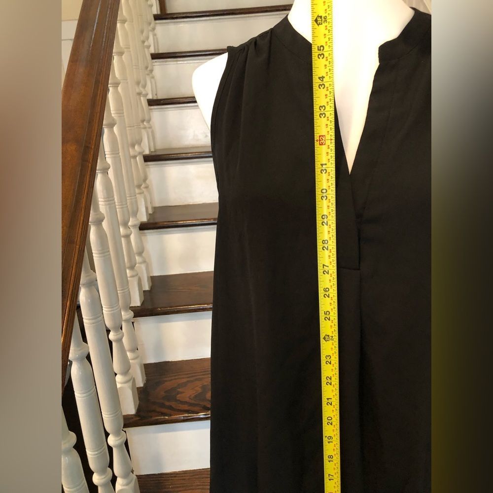 PHILOSOPHY Black Sleeveless V-Neck Shirt Dress Sz Medium - Picture 9 of 13